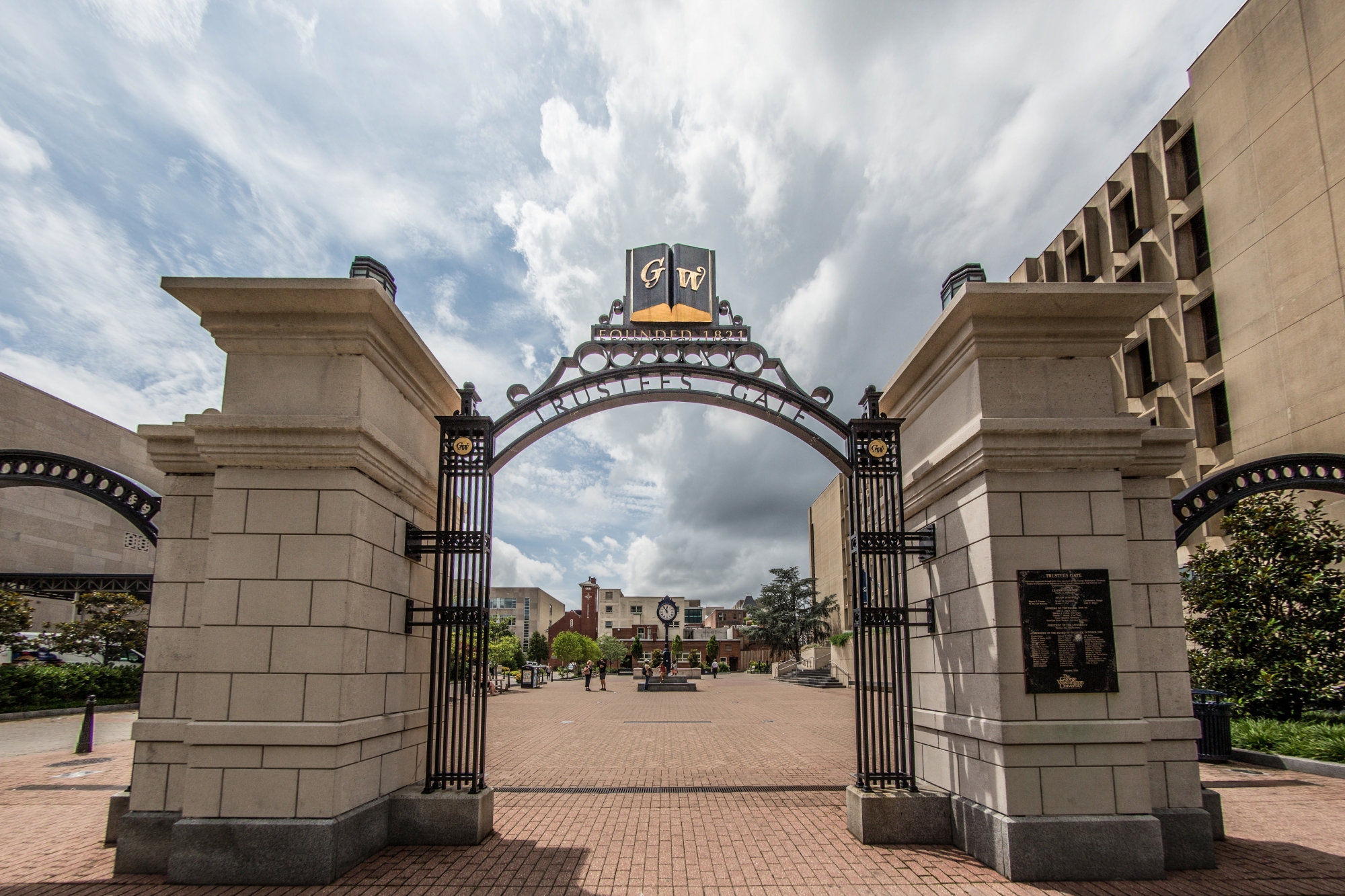 GW Trustee's Gate in front of Kogan Plaza